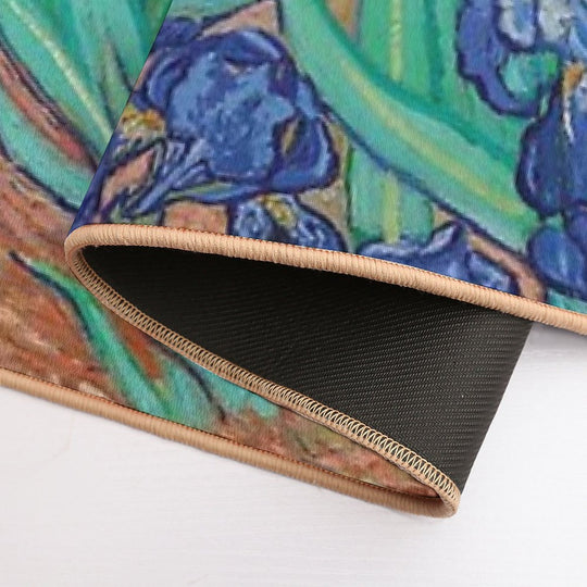 Irises by Vincent Van Gogh  Easy Maintenance Bath Mat