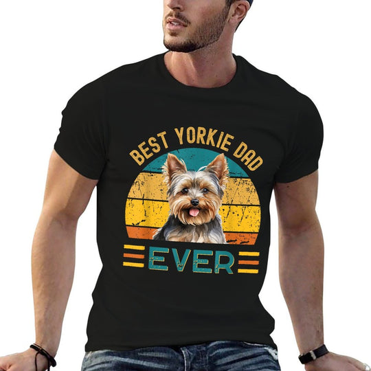Best Yorkie Dad Ever Fathers Day Dog Lover  Lightweight T-Shirt