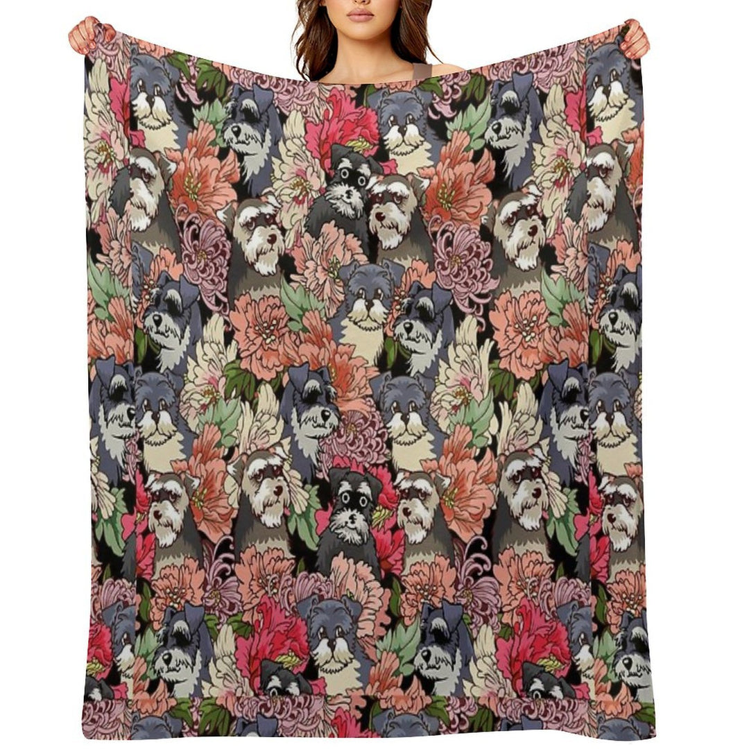 BECAUSE SCHNAUZERS Lightweight Throw Blanket