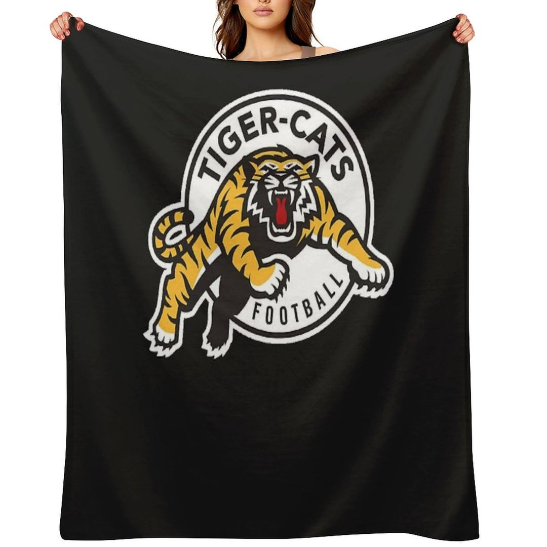 Hamilton Tiger Cats Cfl Logo Premium Throw Blanket