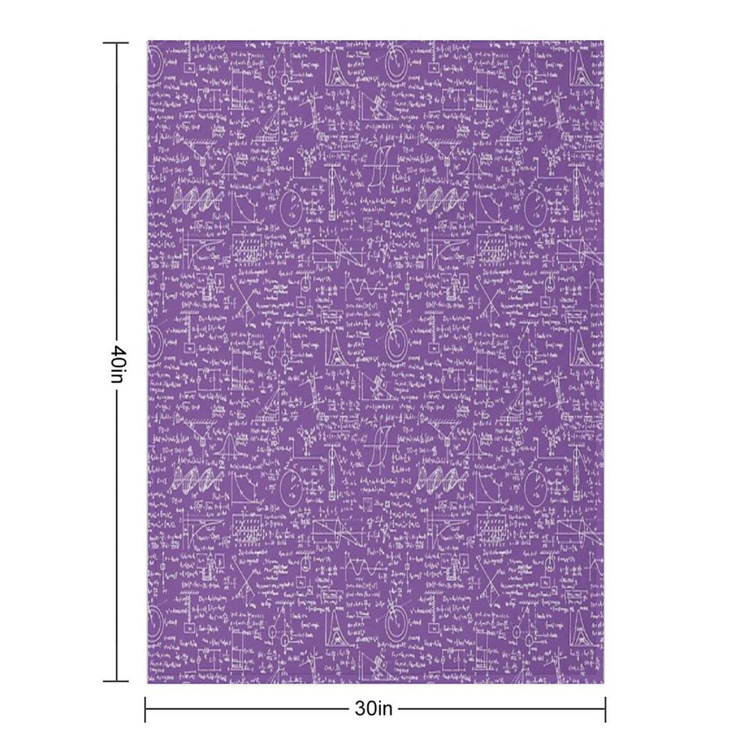 Physics Equations  Purple Anti-pilling Throw Blanket