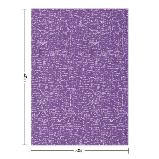 Physics Equations  Purple Anti-pilling Throw Blanket