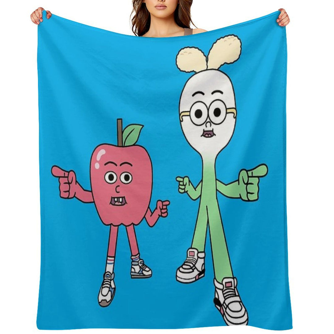 Apple And Onion Sustainable Throw Blanket