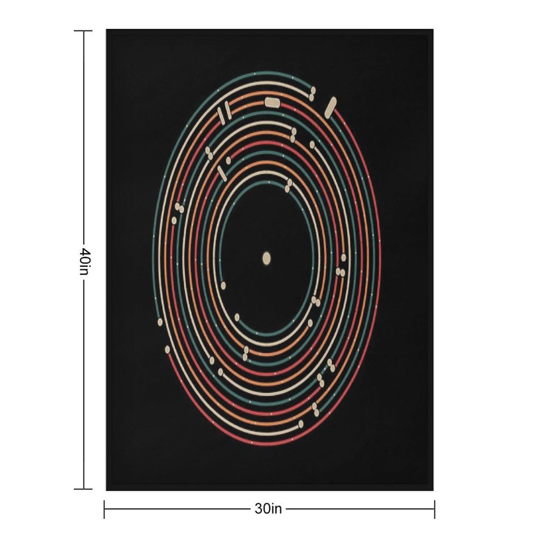 Vinyl Music Metro Record Map Labyrinth Comfort Throw Blanket