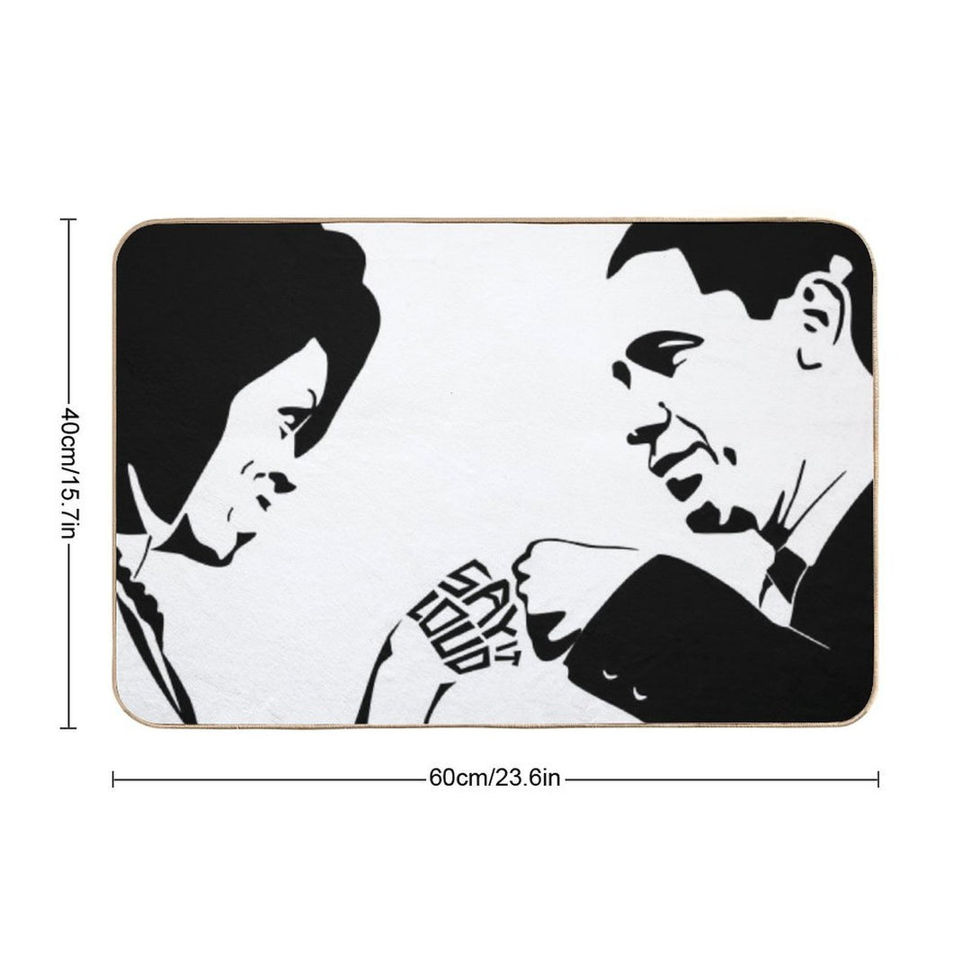 SAY IT LOUD Obama Fist Bump  Long-Lasting Bath Mat