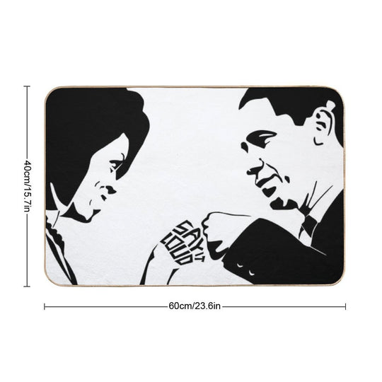 SAY IT LOUD Obama Fist Bump  Long-Lasting Bath Mat