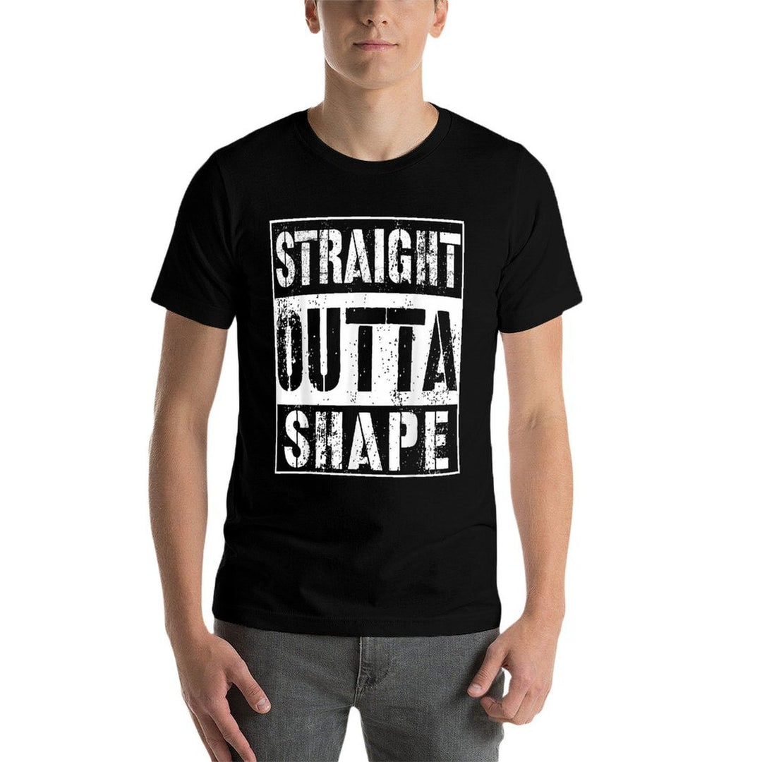 Straight Outta Shape Funny Workout Or Gym Gift  Vintage-inspired T-Shirt