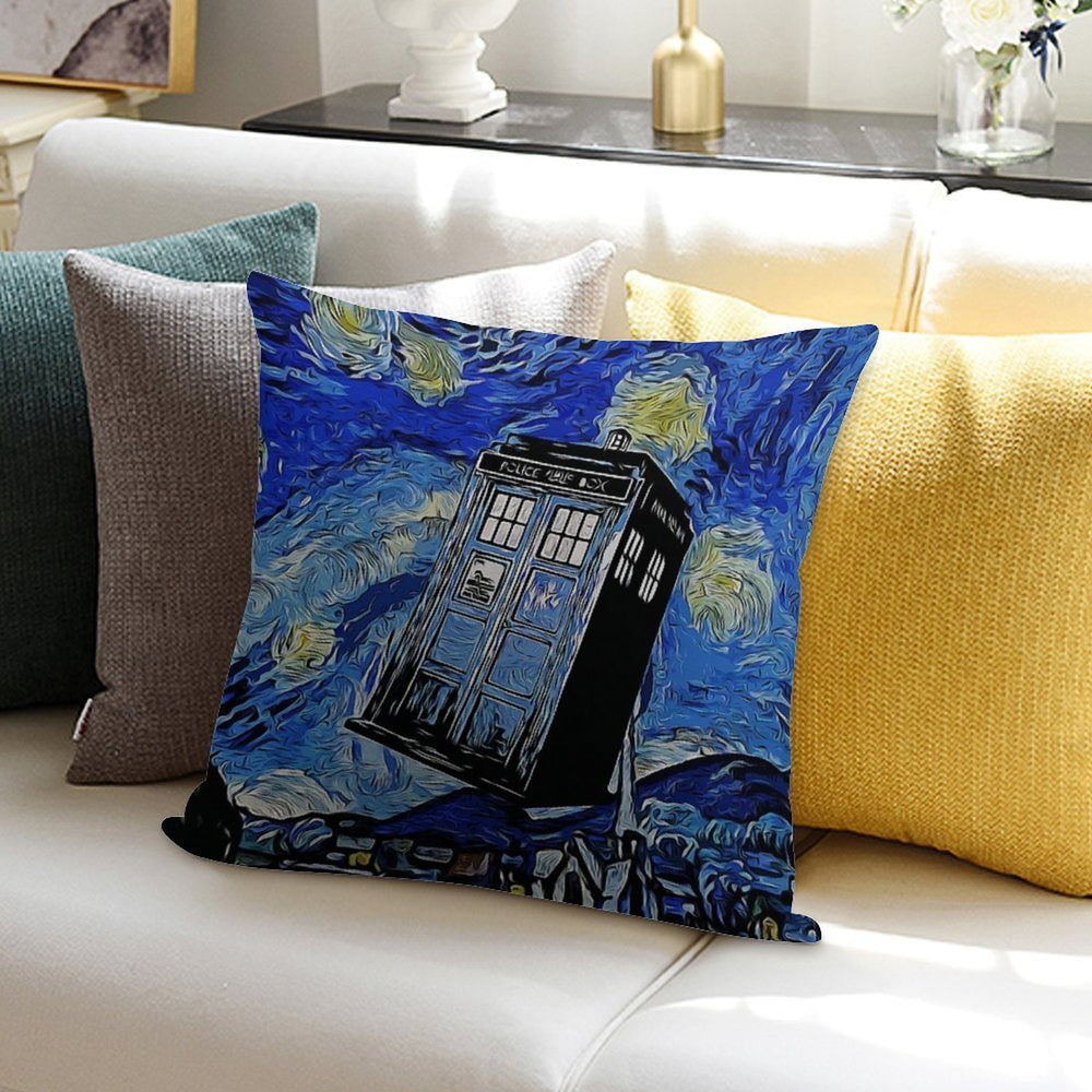 Van in Time Soft Skin-Friendly Throw Pillow