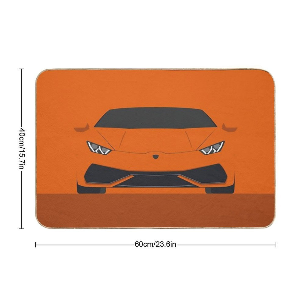 Huracan - Vector Drawing  Easy To Clean Bath Mat