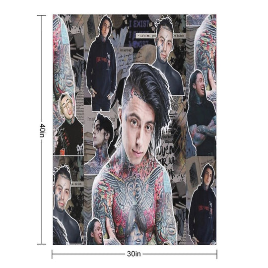 Ronnie Radke Photo Collage High Quality Gift-ready Throw Blanket