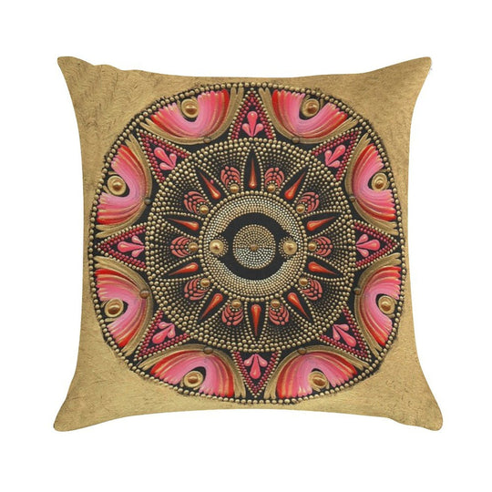 The Mandala of Self-Love Soft Short Plush Fabric Throw Pillow