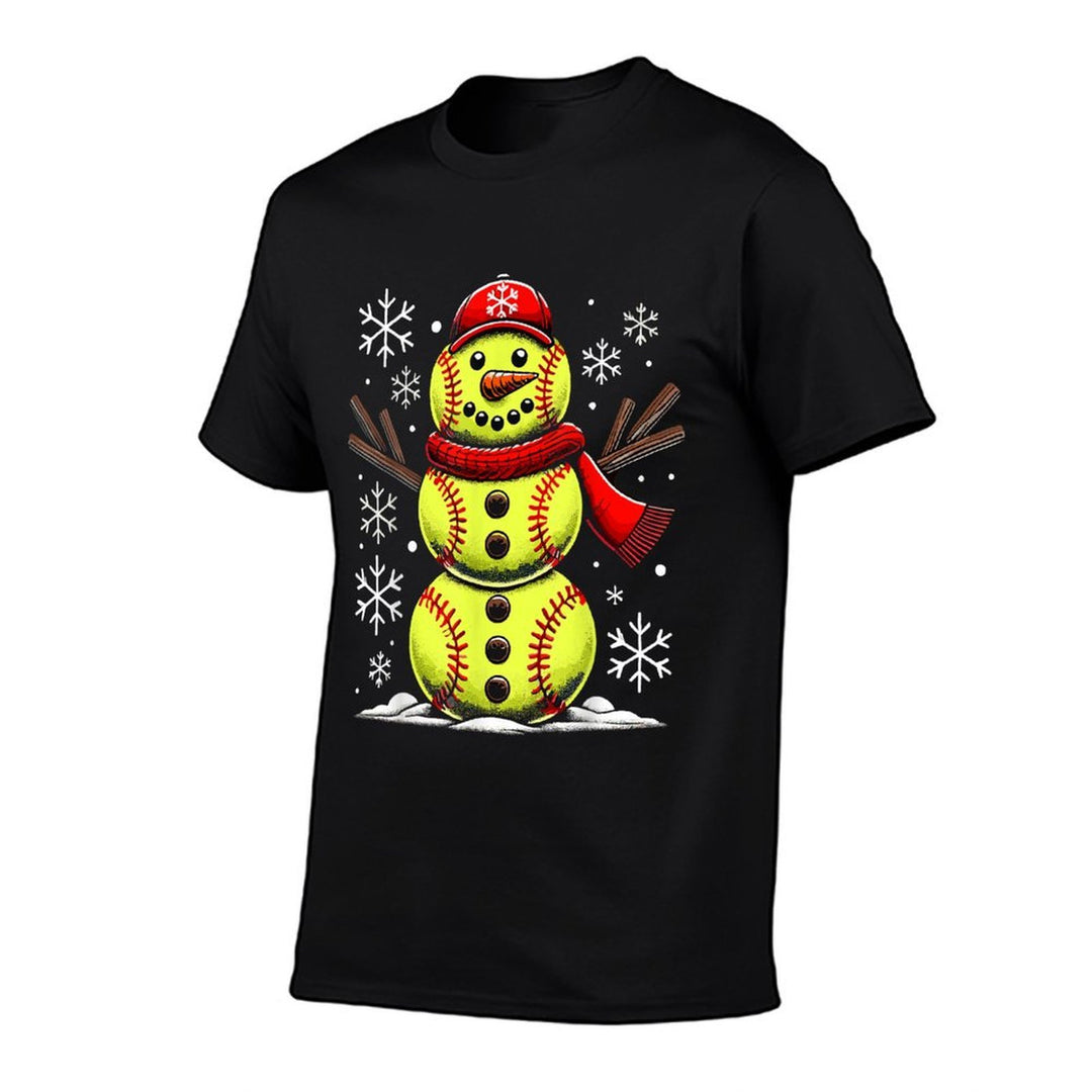 Christmas Softball Snowman Girls, Softball Christmas  Durable T-Shirt