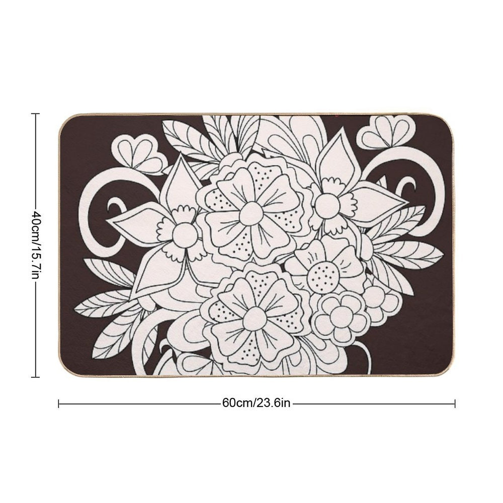 Bouquet with Love  Dirt-Trapping Bath Mat