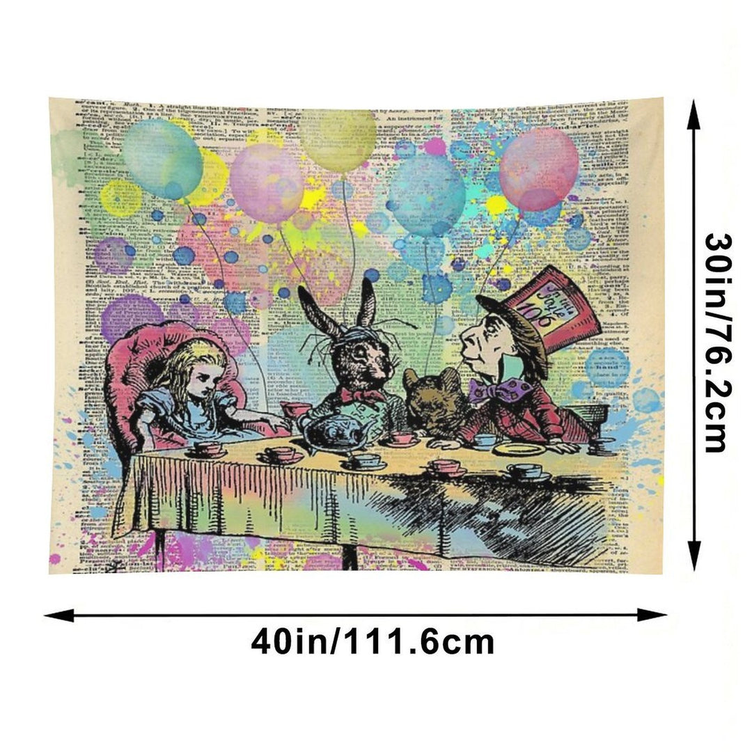 Tea Party Celebration - Alice In Wonderland Tapestry