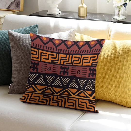 African Tribal Mudcloth Pattern Soft Gift Ready Throw Pillow