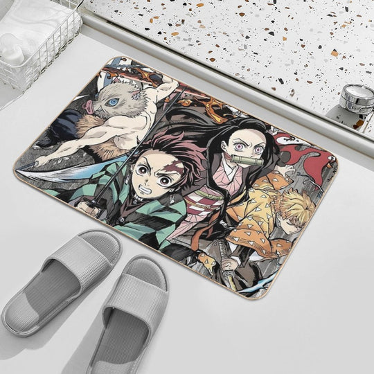Kimetsu No Yaiba Demon Slayer by Matsushima Akira  Slip-Resistant Bath Mat