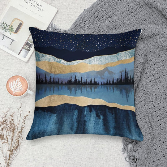 Midnight Lake Soft Multiple Sizes Throw Pillow