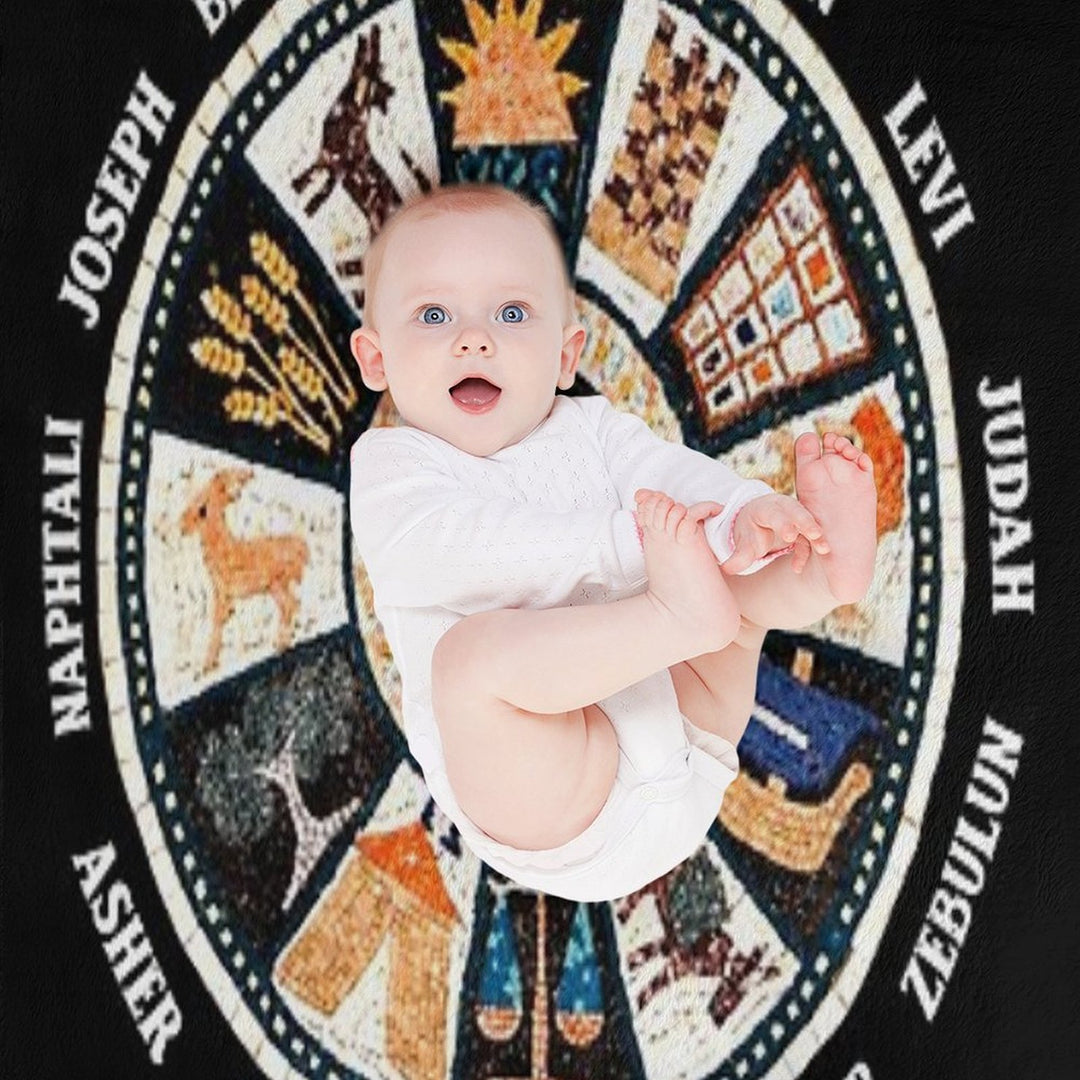 12 Twelve Tribes of Israel Hebrew Israelite Judah Jerusalem Plush Throw Blanket