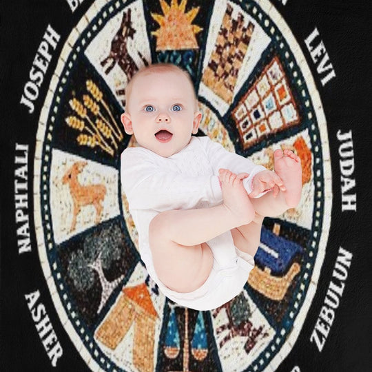 12 Twelve Tribes of Israel Hebrew Israelite Judah Jerusalem Plush Throw Blanket