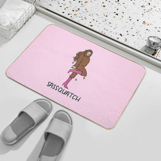 Sassy Sasquatch  Easy Maintenance Bath Mat