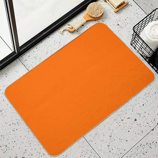 Bright Orange  Easy To Clean Bath Mat