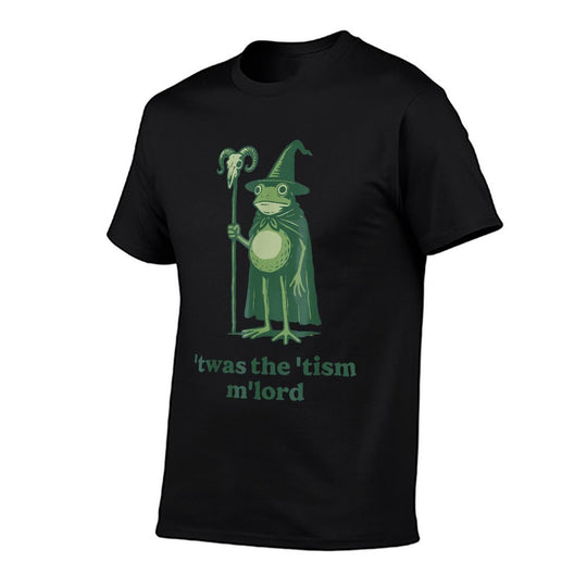 Frog Wizard Meme Twas The Tism MLord Autism Awareness  Fade-proof Color T-Shirt