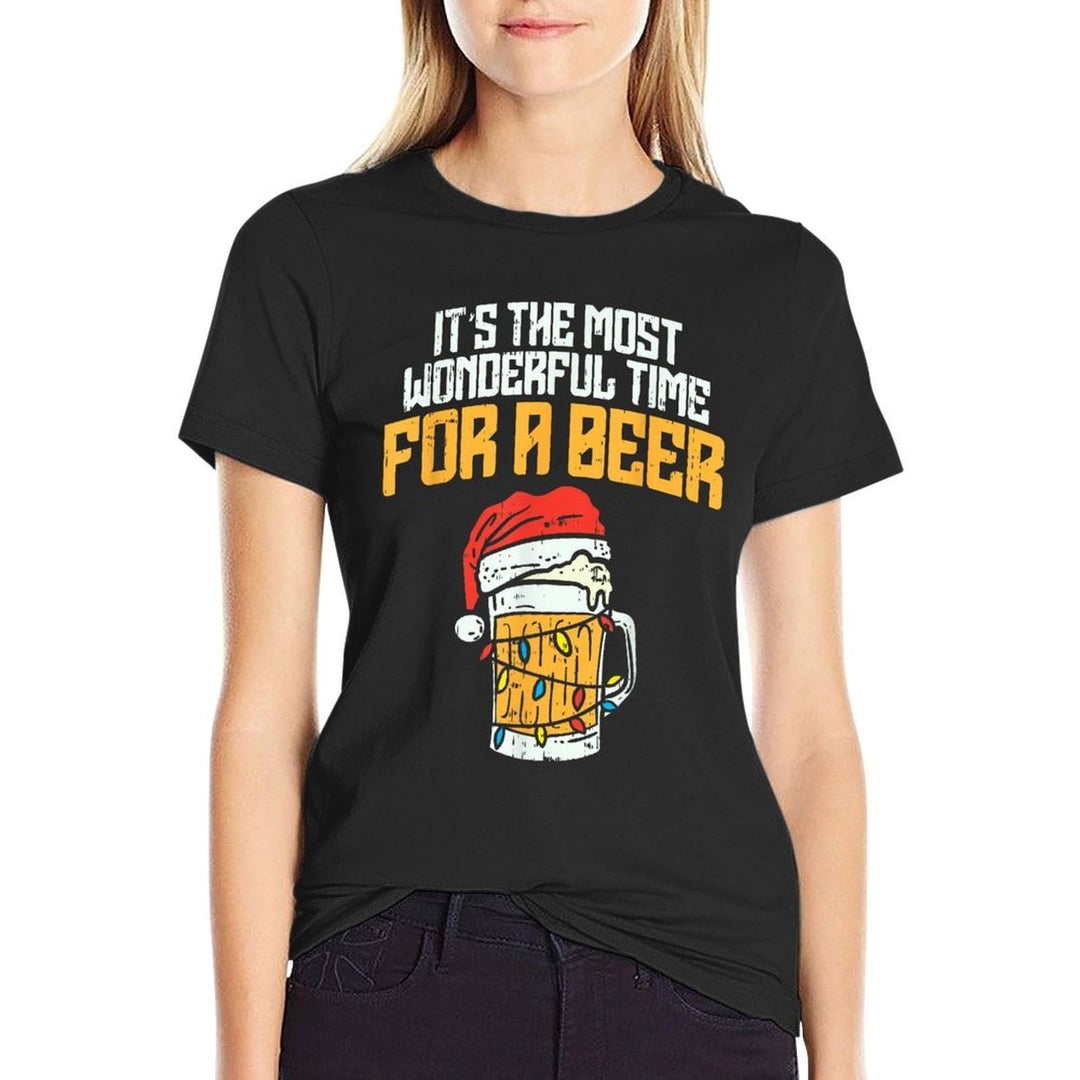Its The Most Wonderful Time For A Beer Christmas Lover PJ  Moisture-wicking T-Shirt