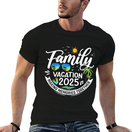 Family Vacation 2025 Beach Matching Family Summer Vacation  Summer-ready Fabric T-Shirt