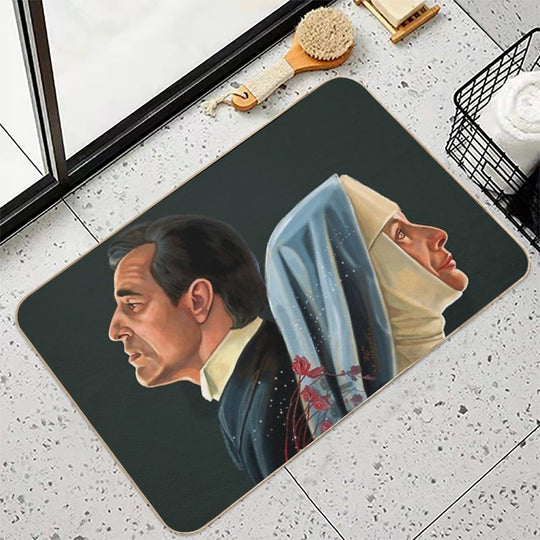 Claes Bang Dracula Painting  Dirt-Trapping Bath Mat