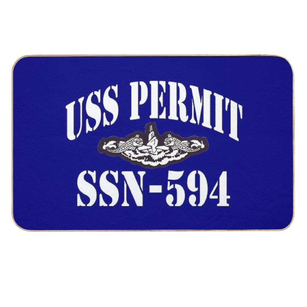 USS PERMIT (SSN-594) SHIP'S STORE  Toxin-Free Bath Mat