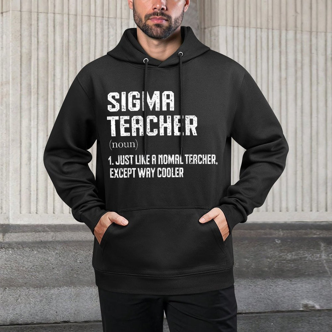 Sigma Teacher Funny Meme Gen Z Sigma Kangaroo Pocket Hoodie