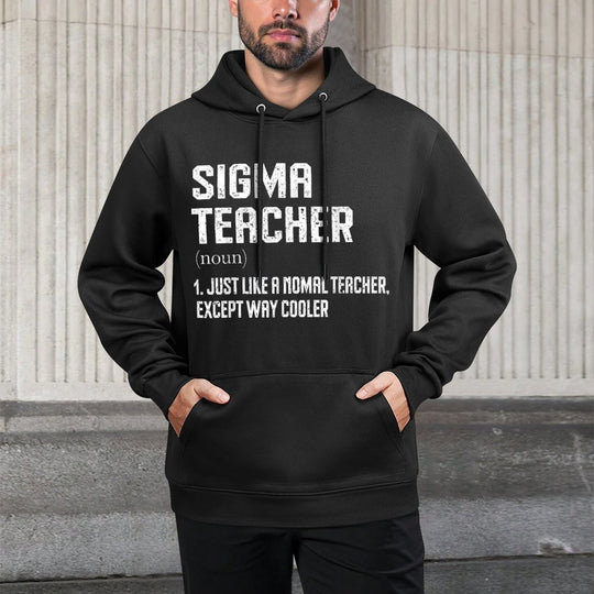 Sigma Teacher Funny Meme Gen Z Sigma Kangaroo Pocket Hoodie