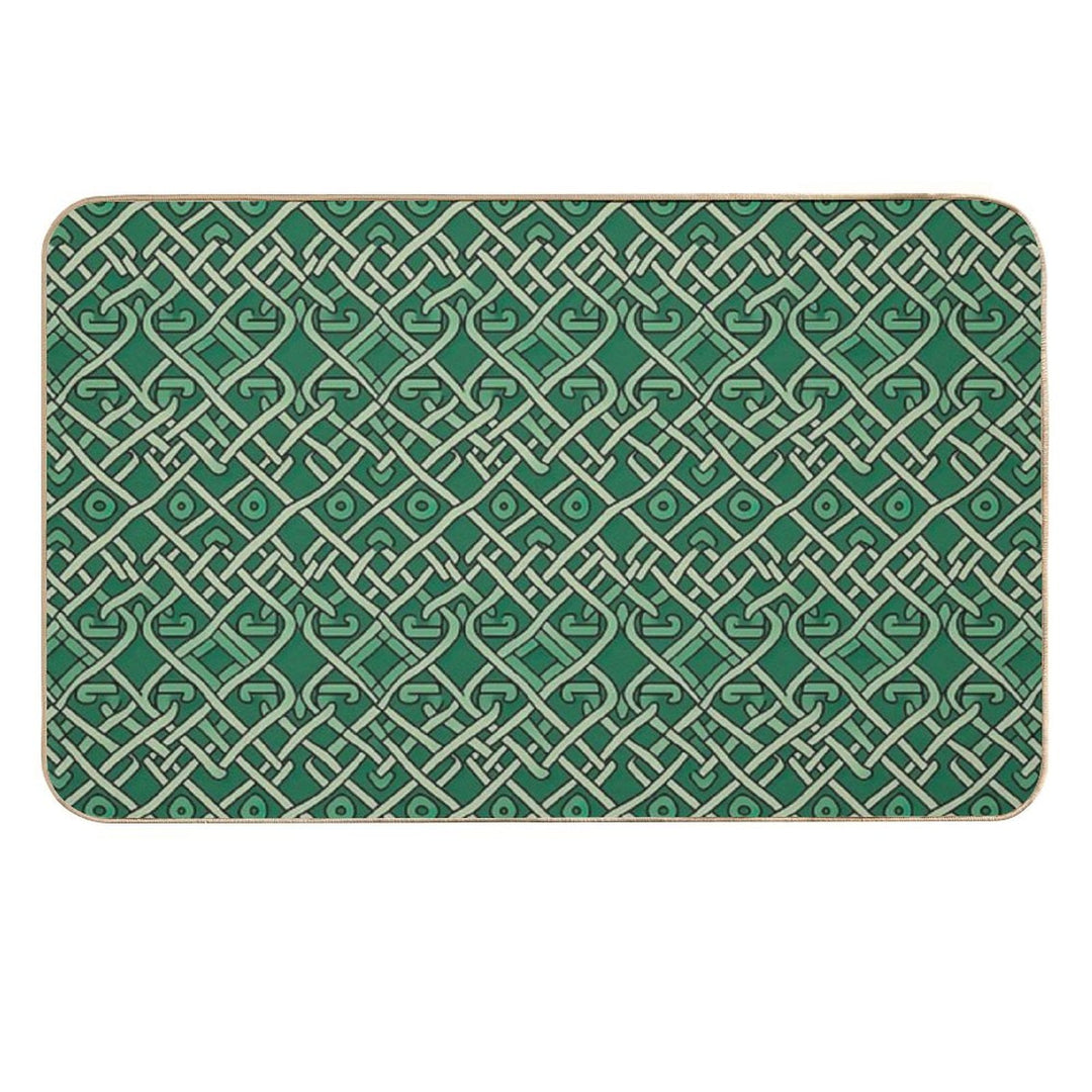 Modern Design Reminiscent of The Style of Celtic Knot Patterns  High-Traffic Bath Mat