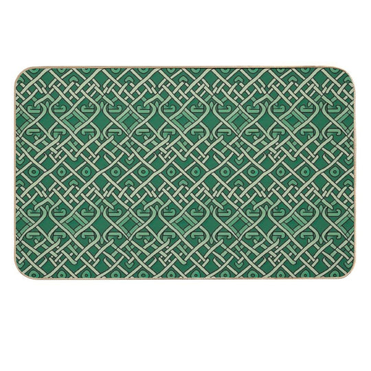 Modern Design Reminiscent of The Style of Celtic Knot Patterns  High-Traffic Bath Mat