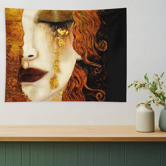Klimt Golden Tears Tapestry