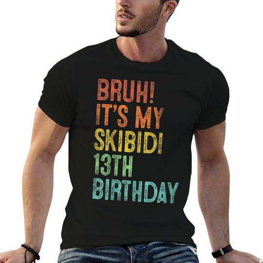 Bruh Its My Skibidi 13th Birthday Gifts 13 Years Old Boys  Lightweight T-Shirt