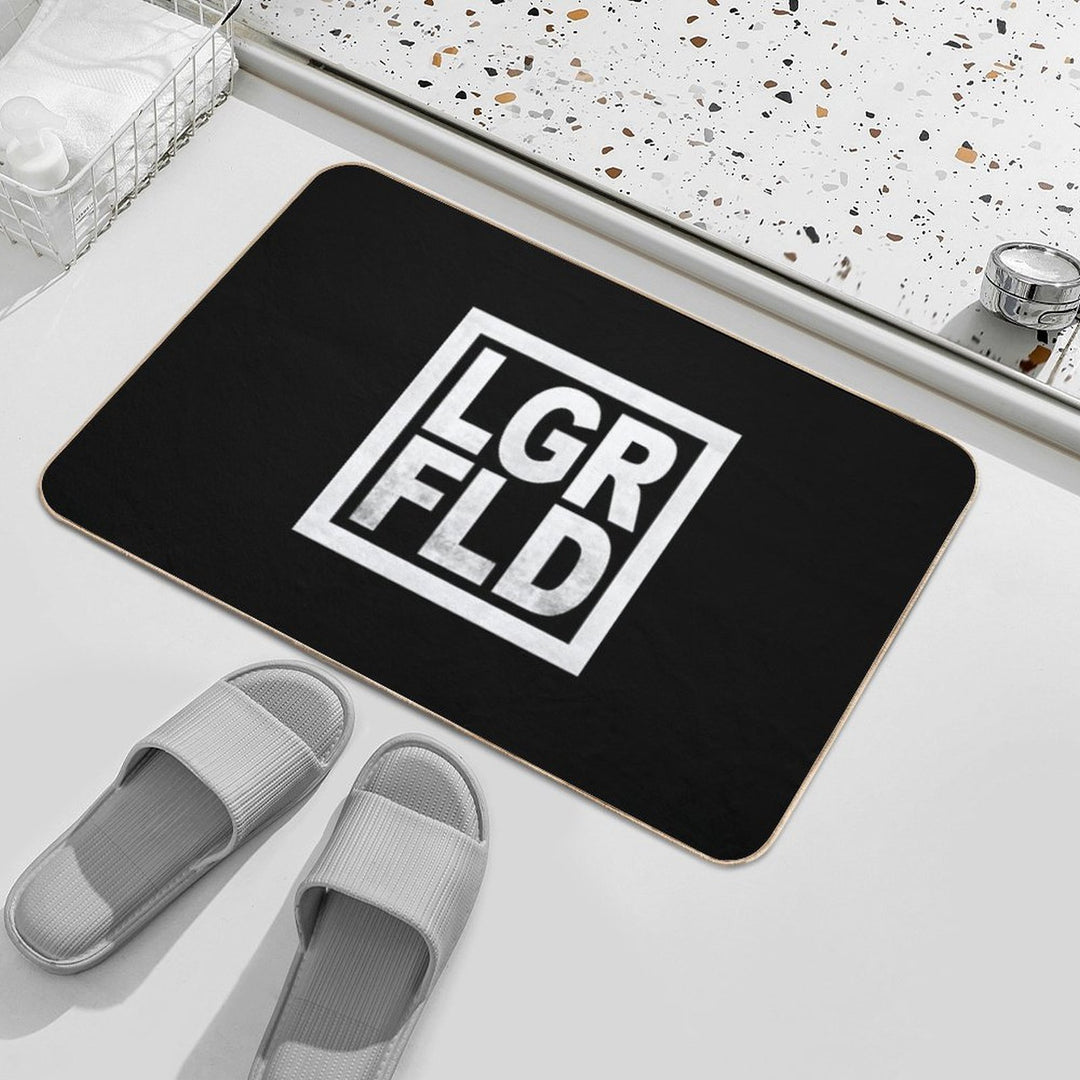 LGRFLD – Lagerfeld  White on Black  Absorbent Bath Mat