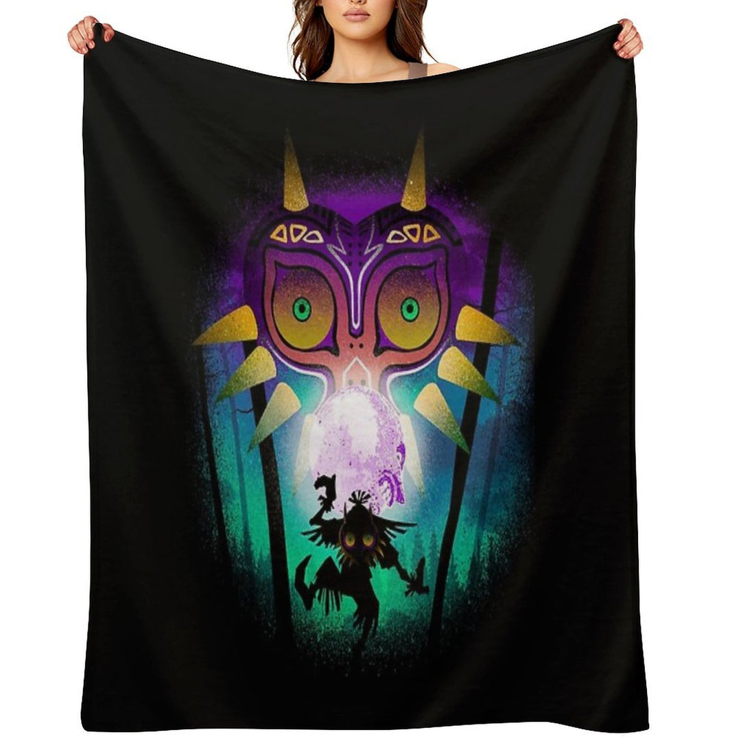 The Moon And The Mask Velvety-soft Throw Blanket