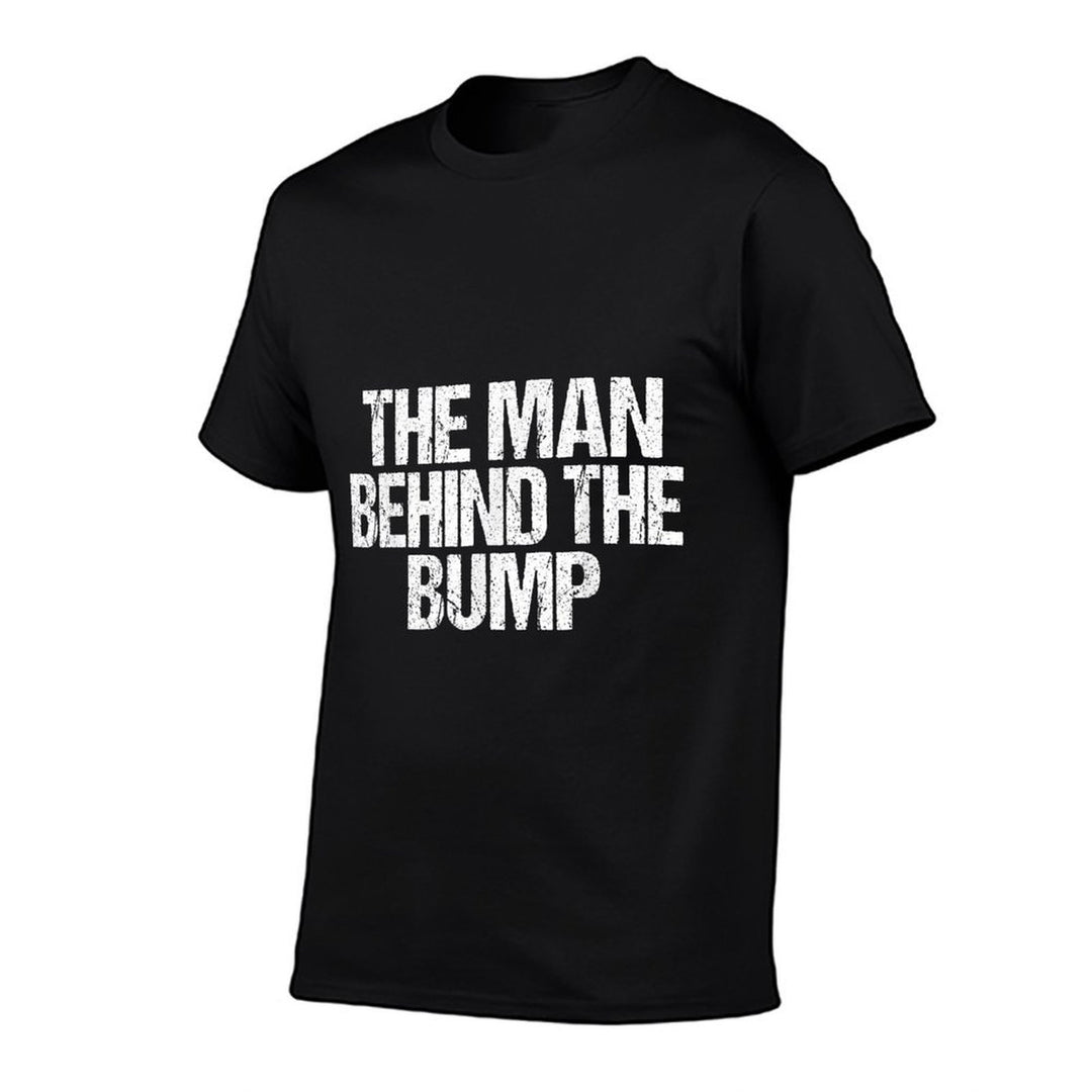 Man Behind The Bump Pregnancy Announcement Christmas  Polyester Blend T-Shirt