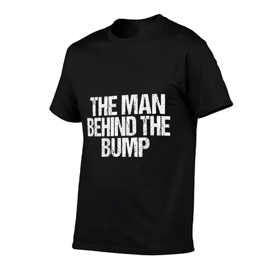 Man Behind The Bump Pregnancy Announcement Christmas  Polyester Blend T-Shirt