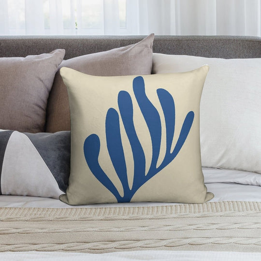 Henri Matisse - The Cutouts - Blue - Matisse Exhibition Soft Hidden Zipper Throw Pillow