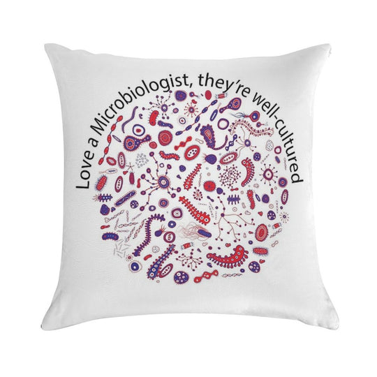 Love A Microbiologist Soft Luxury Feel Throw Pillow