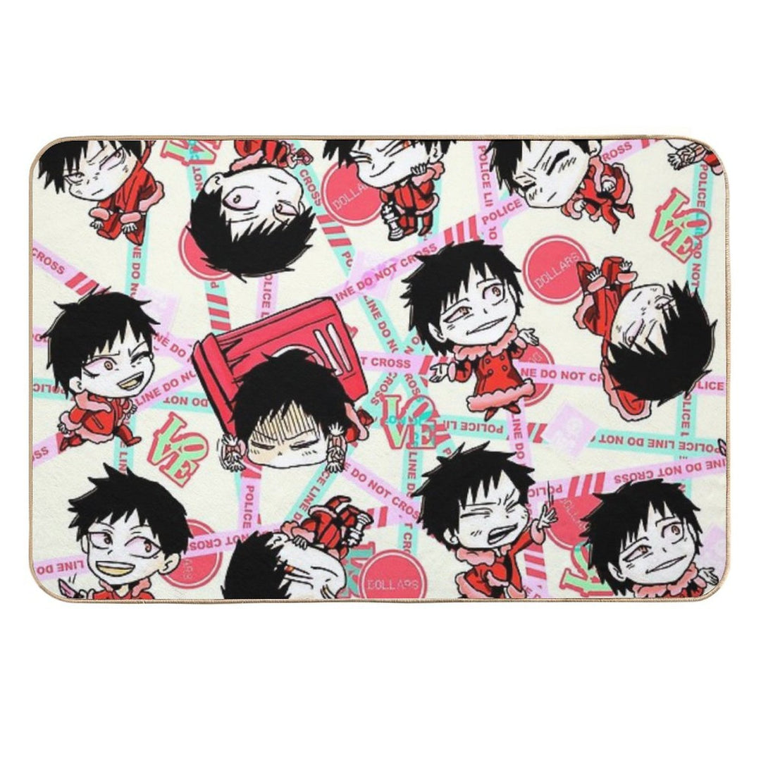 Durarara!! Izaya Orihara Chibi Throw Blanket V2  High-Traffic Bath Mat