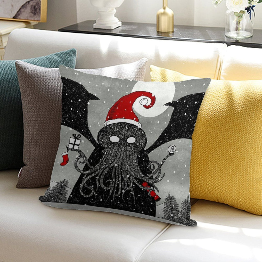 A Cthulhu Christmas Soft Fade-Resistant Throw Pillow