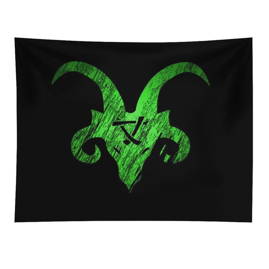Green King Horned Rat Tapestry