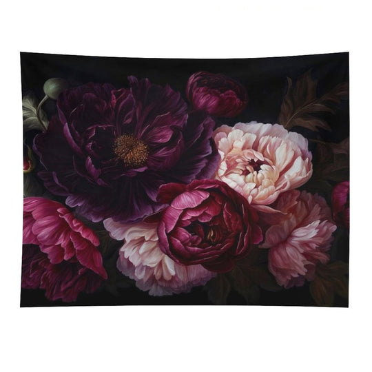 Vintage Moody Floral Baroque Botanical Night Garden Nightgarden Tapestry