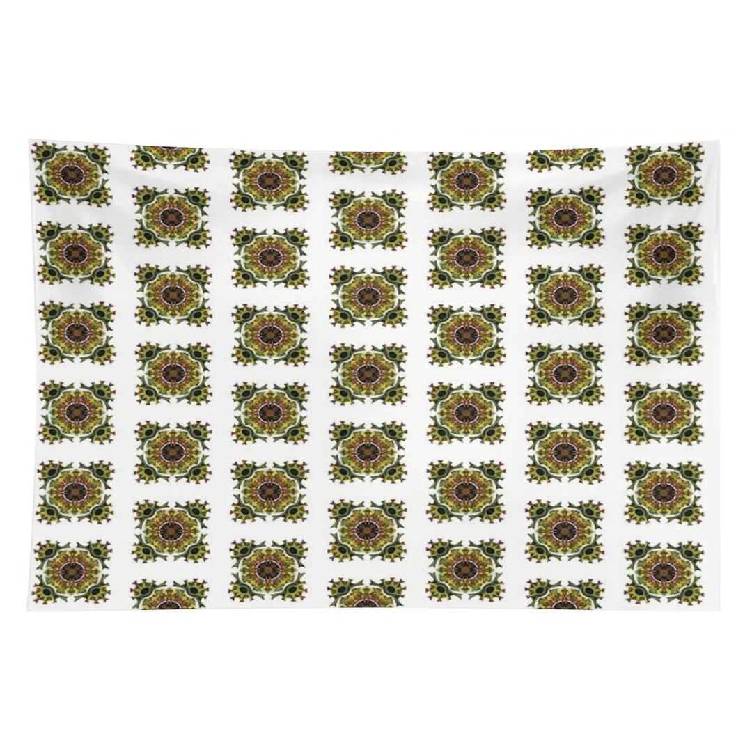 Green Organic Plant Pattern Tapestry
