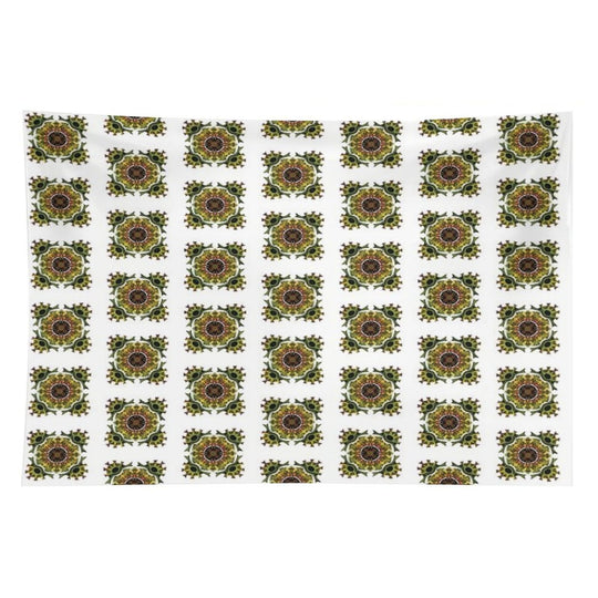 Green Organic Plant Pattern Tapestry