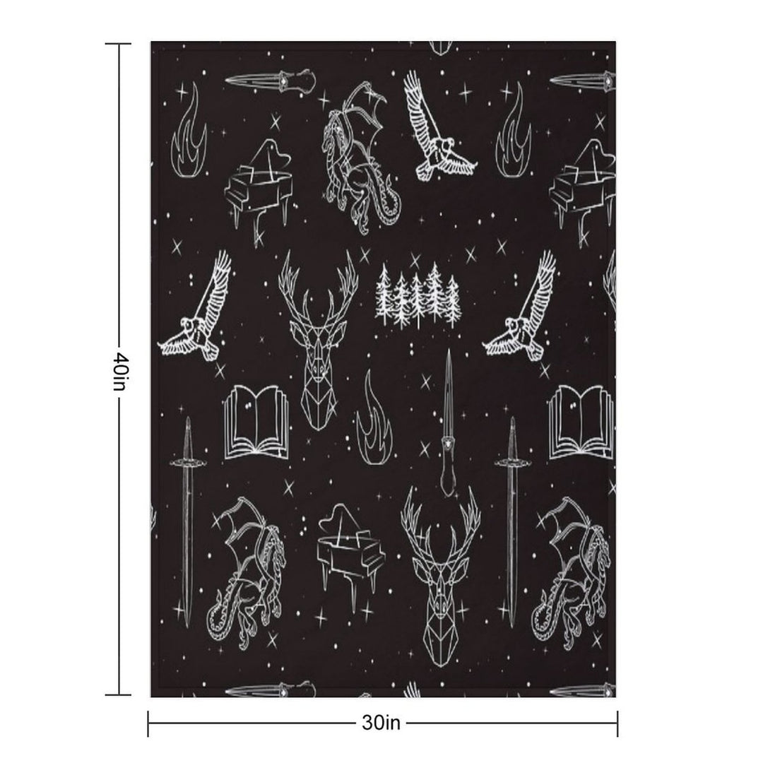 Throne of Glass Pattern Travel-friendly Throw Blanket