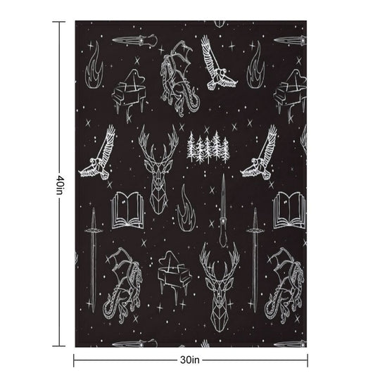 Throne of Glass Pattern Travel-friendly Throw Blanket